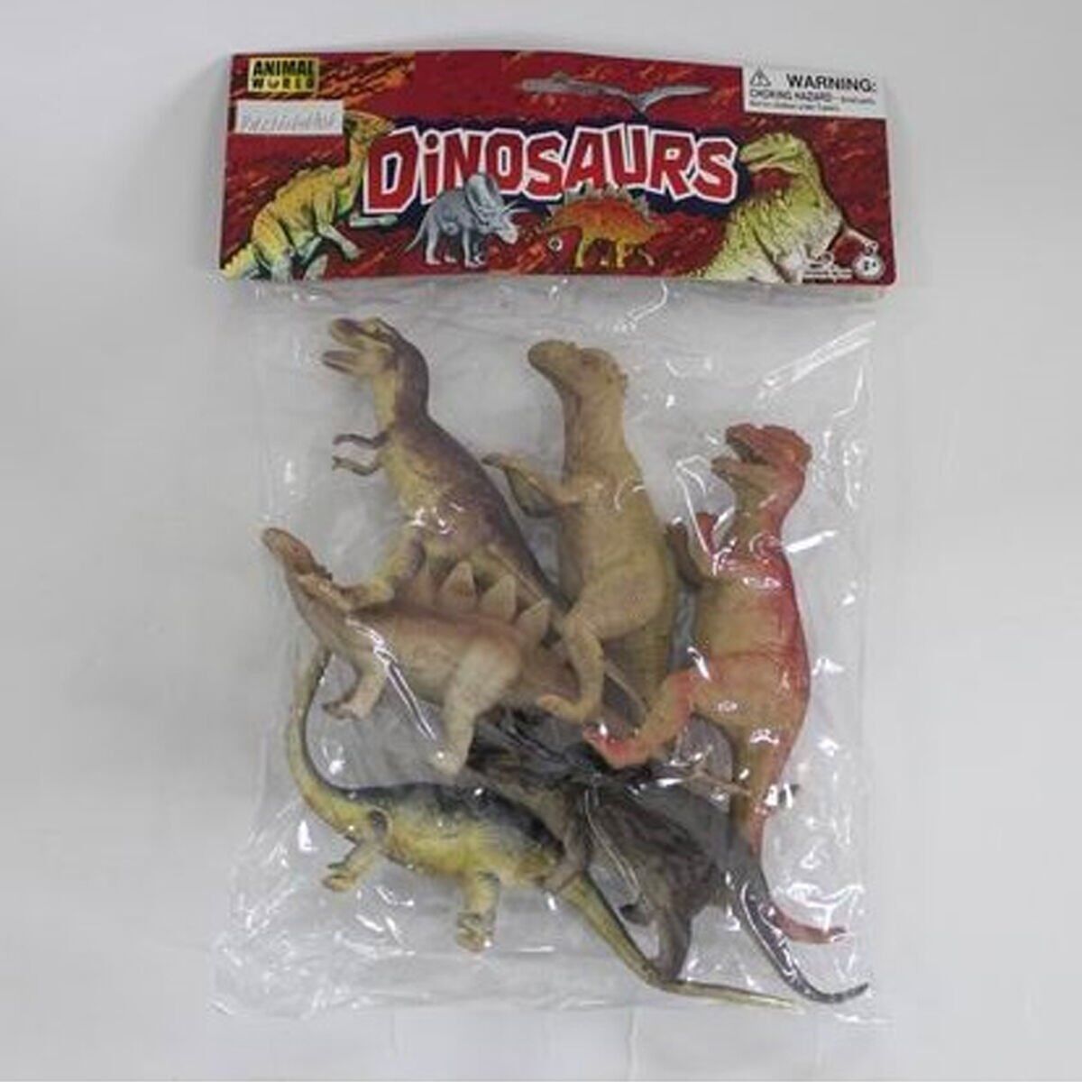 Sh-9001-Vardem Poşetli 6Pcs 8 İnch  Çiftlik Hayvan Ve Dinozor Set