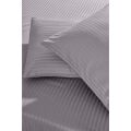 Nevresim Dünyası Basic Stripe Tek Kişilik Fitted Micro Saten Çarşaf ve 1 Yastık Kılıfı Taş