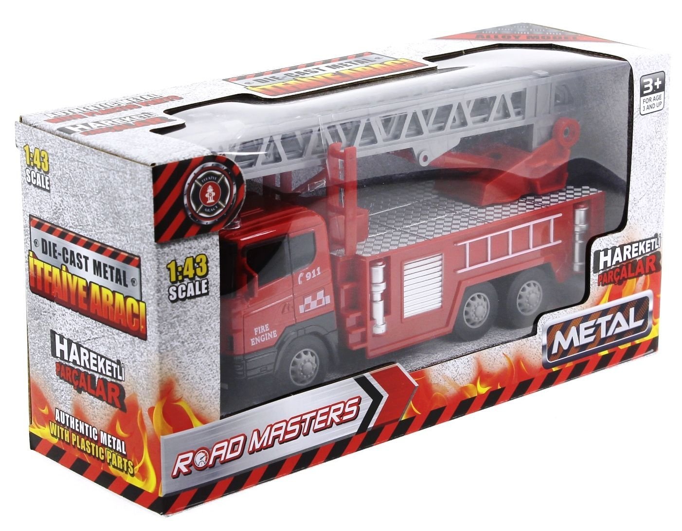 Die Cast Sürtmeli Merdivenli İtfaiye Aracı