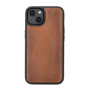 Apple iPhone 14 Uyumlu Deri Cüzdanlı Kılıf MWWN RST2EF Taba