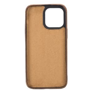 Apple iPhone 14 Pro Max Uyumlu Deri Arka Kapak ROCK G2