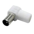 Powermaster PM-474 Beyaz 60 Ohm L Tip Erkek TV Anten Fişi