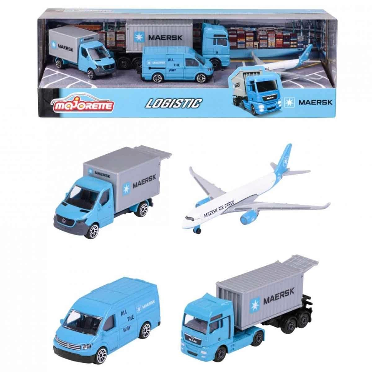 Majorette Maersk Temalı Lojistik 4'lü Koleksiyon Paketi