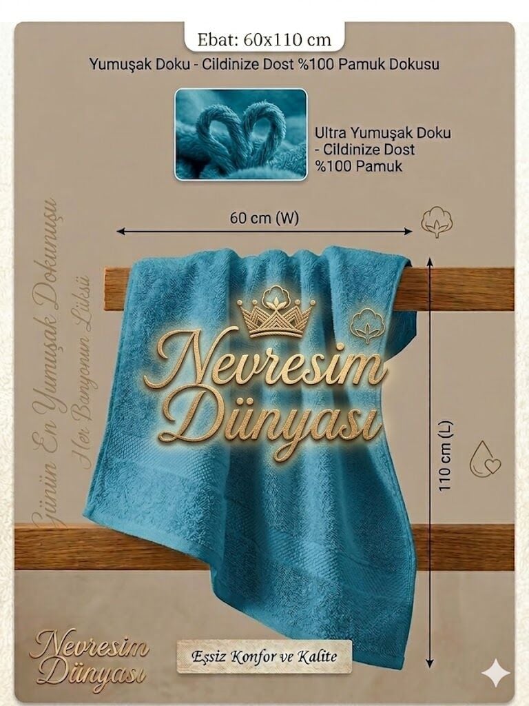 Nevresim Dünyası Prime Havlu 60x110  Yeşil