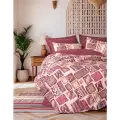 Cotton Box Ethnic Nevresim Takımı Tek Kişilik Estilo Bordo