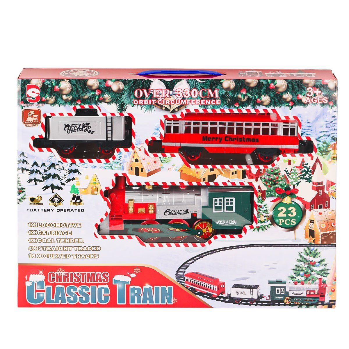8513A Işıklı Dumanlı Yılbaşı Tren Seti 
