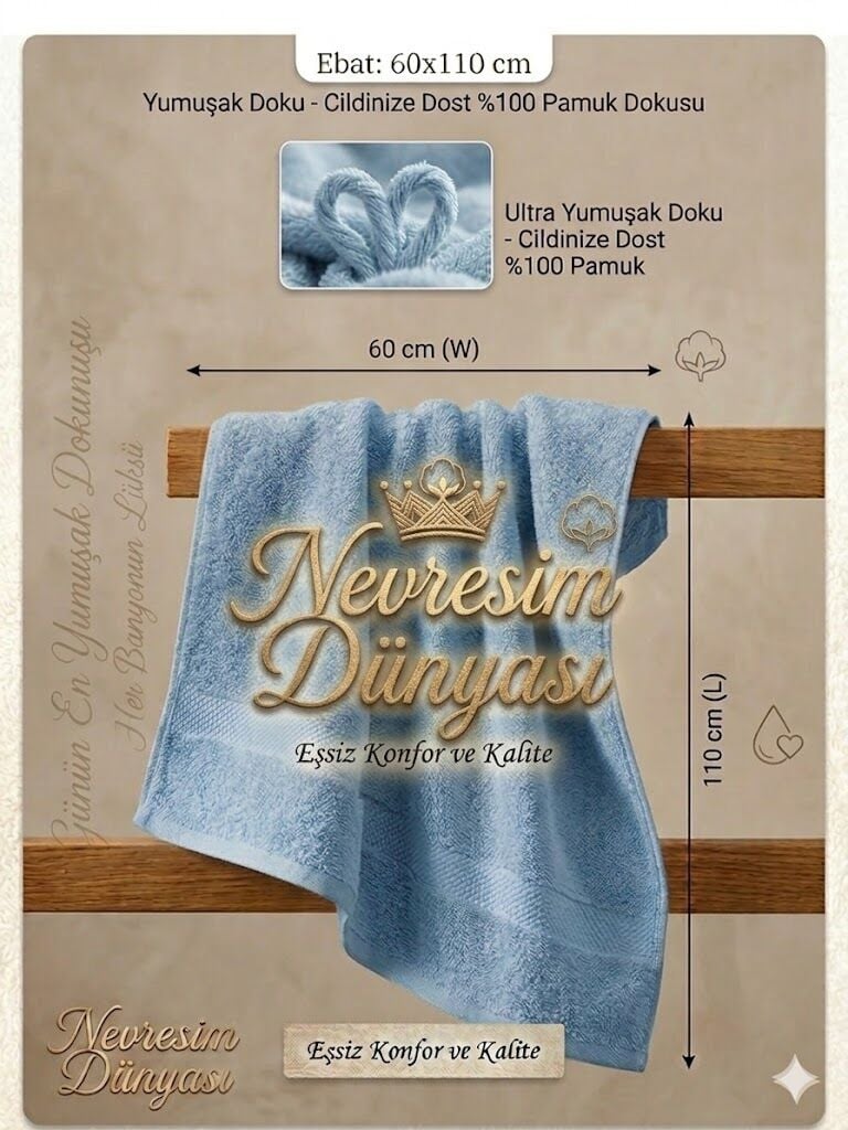 Nevresim Dünyası Prime Havlu 60x110 Gri