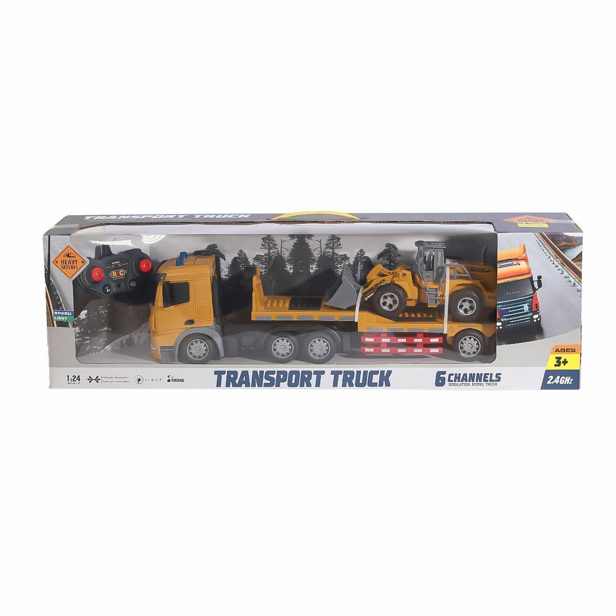 HT079 Kumandalı Şarjlı  Işıklı Transporter Tır 1:24