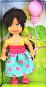 Cute Girl Pembe Balonlu Kumral Mini Bebek