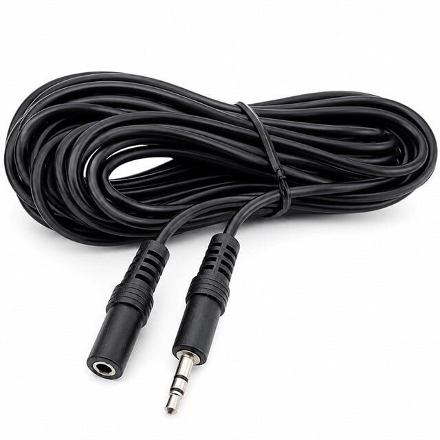 Elektromer EL-8942 Siyah 3.5mm Stereo Erkek/Dişi 10 Metre Uzatma Kablo