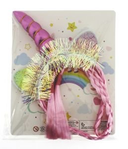 Örgülü Saçlı Unicorn Taç