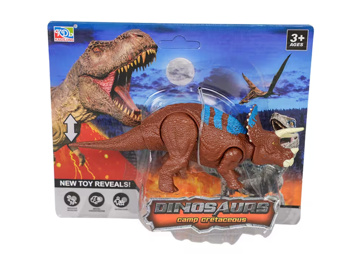Hareketli Dinozor Figür Kahverengi Triceratops
