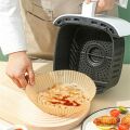 50 Adet 20 cm Air Fryer Pişirme Kağıdı Tek Kullanımlık Yağ Geçirmez Yuvarlak Tabak Model PVC
