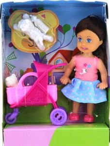 Lovely Mini Bebek Pembe Sepetli Evcil Hayvanlı Oyun Seti