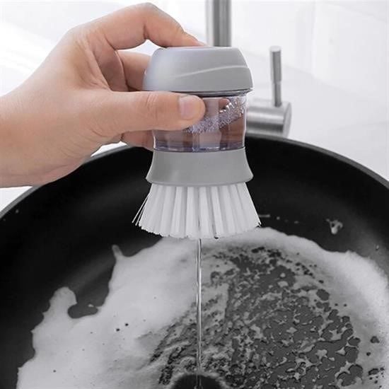 Deterjan Hazneli Kolay Bulaşık Yıkama Fırçası Bulaşık Sünger - Stokta Olan Renk Gönderilir