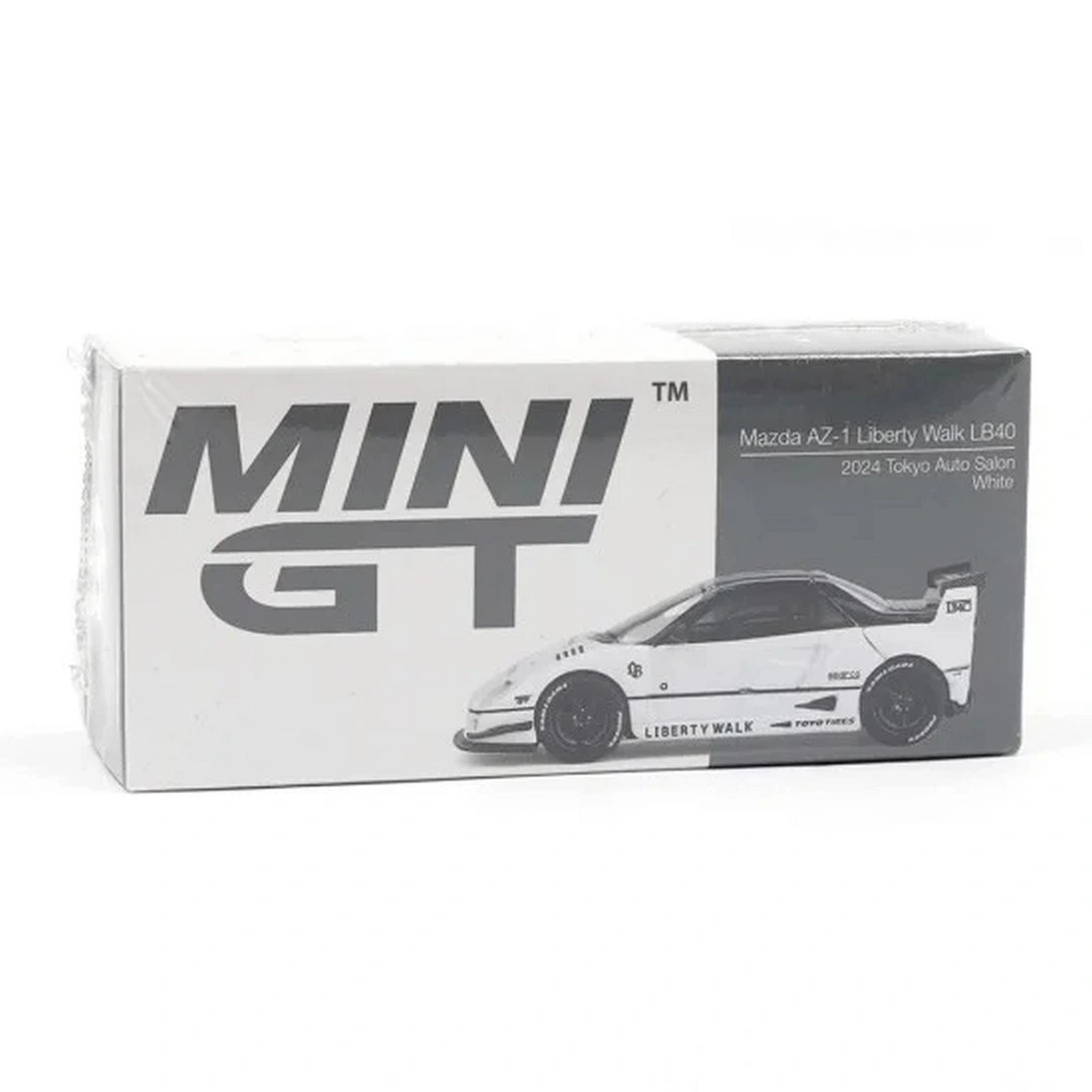 Mini GT 1/64 Mazda AZ-1 Liberty Walk LB40 White 2024 Tokyo Auto Salon