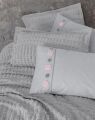 Cotton Box Ranforce Çift Kişilik Yatak Örtülü Nevresim Takımı Limi Siva Gri