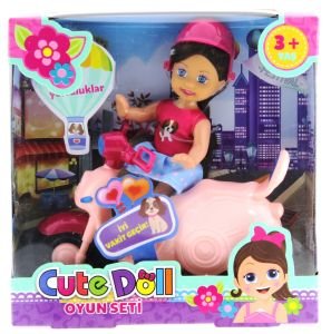 Cute Doll Mini Bebek ve Pembe Vespa