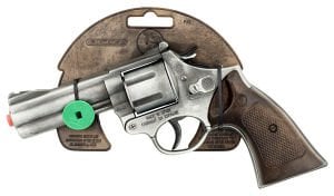 Gonher Revolver 12'li Uzun Namnulu Gri Metal Polis Koleksiyon Tabancası