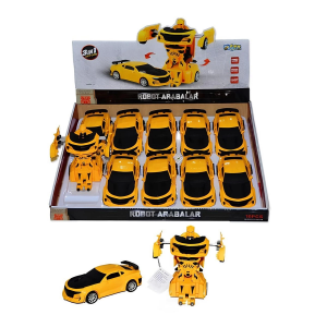 Robot Olan Araba Sarı CN1997 - 1 Adet Fiyatıdır