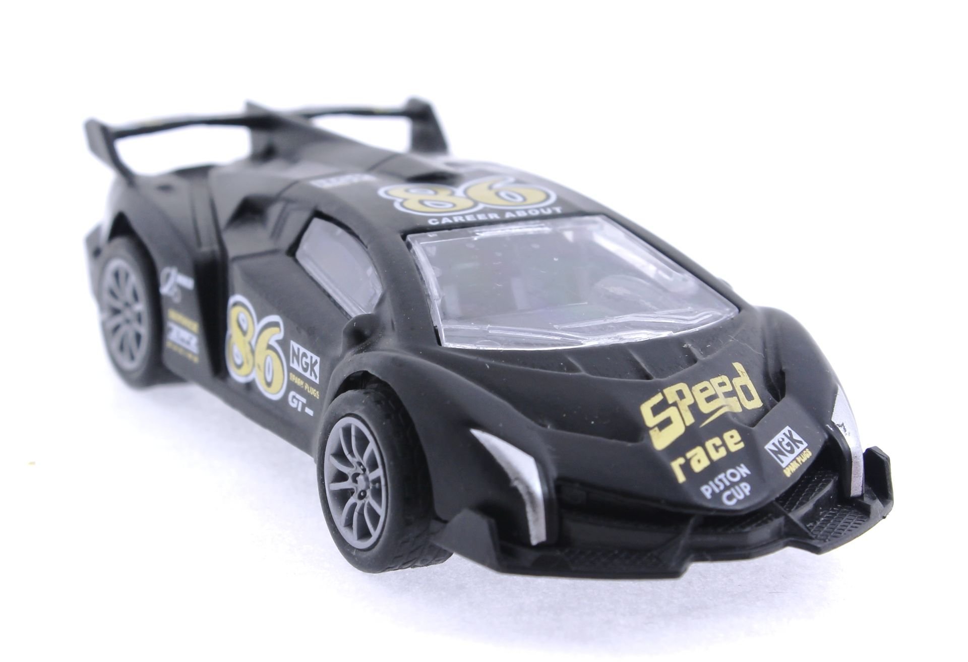 Die Cast Çek Bırak Metal Siyah Yarış Arabası 86