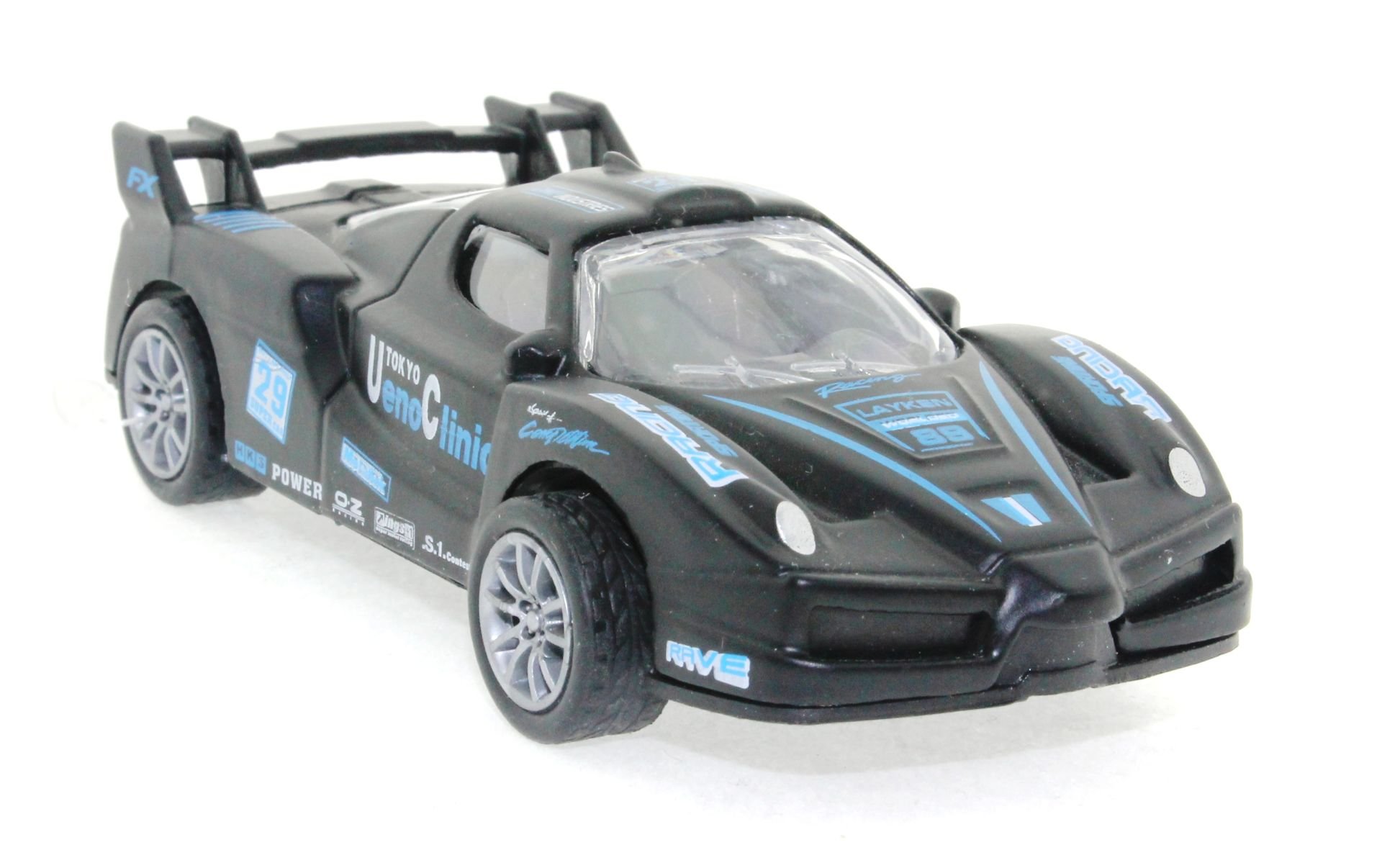 Die Cast Çek Bırak Metal Siyah Yarış Arabası 88