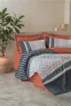 Cotton Box Toprak  Tek Kişilik Nevresim Takımı Strata Tarçın