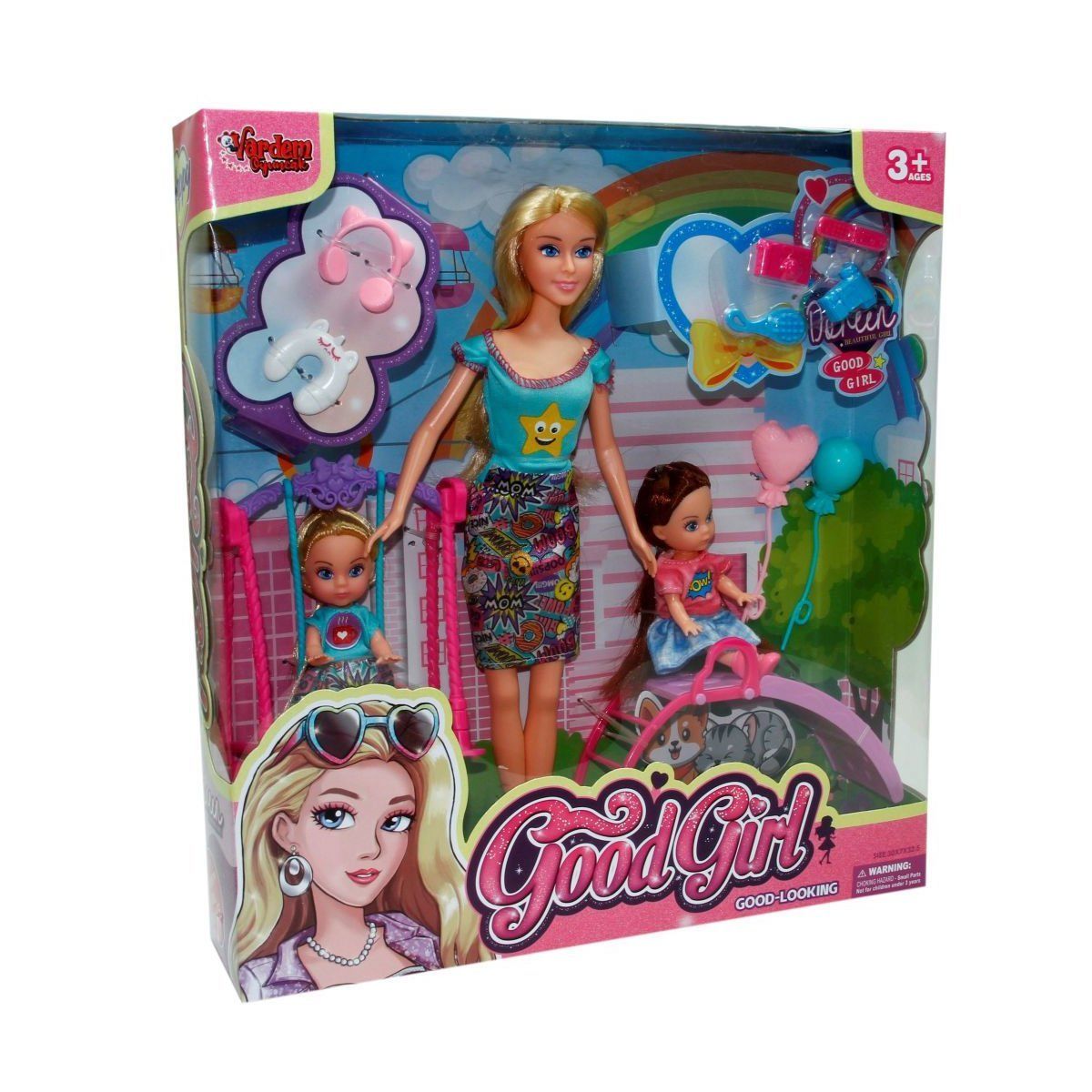 WG-66749 Kutulu 29 cm  2 Çocuklu Parkta Bebek 