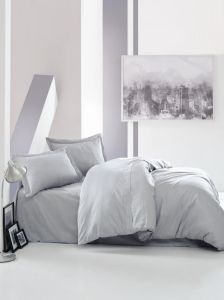 Cotton Box Tek Kişilik Saten Nevresim Takımı Elegante Gri