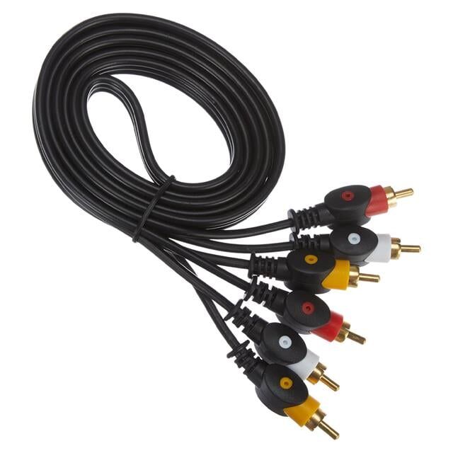 Powermaster PM-11954 Siyah 3RCA Tos 5 Metre Audio Video Stereo Kablor PM-11954 3 RCA TOS 5 Metre Kablo Video Audio Stereo Ses