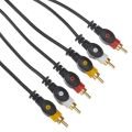 Powermaster PM-11954 Siyah 3RCA Tos 5 Metre Audio Video Stereo Kablor PM-11954 3 RCA TOS 5 Metre Kablo Video Audio Stereo Ses