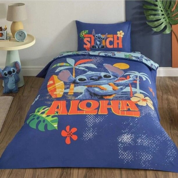 Taç Stitch Aloha Tek Kişilik Lisanslı Nevresim Takımı
