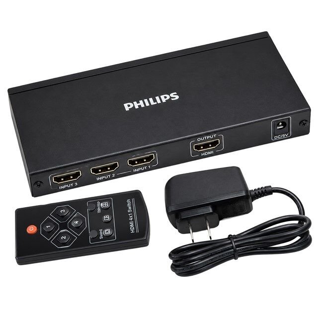 Philips SWR9101W/93 HDMI Quad Multi-Viewer 4-Giriş 1-Çıkış Ekran Bölücü ve Seçici Switch