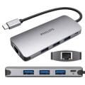 Philips SWR1607H/93 USB-C 5'i 1 Arada Hub - RJ45 Ethernet + 3 Port USB 3.0
