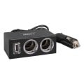 Olesson 1522 12-24V Tek USB Girişli 120W 80cm Kablolu 2'li Araç Çakmak Çoklayıcı