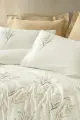 Cotton Box Brode Nakışlı Çift Kişilik Saten Nevresim Takımı Brisa Gold
