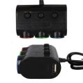 Olesson 1523 12-24V Çift USB Girişli 120W 80cm Kablolu 3'LÜ Araç Çakmak Çoklayıcı