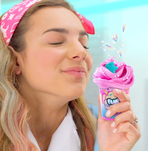 Fluffy Slime Marshmallow Dokulu Mavi