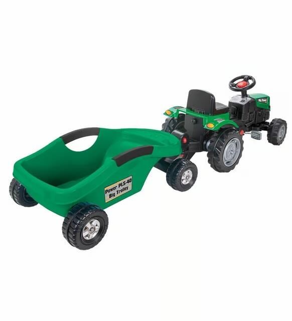 POWER PEDALLI BİG TROLLEY TRAKTÖR YEŞİL-PLS