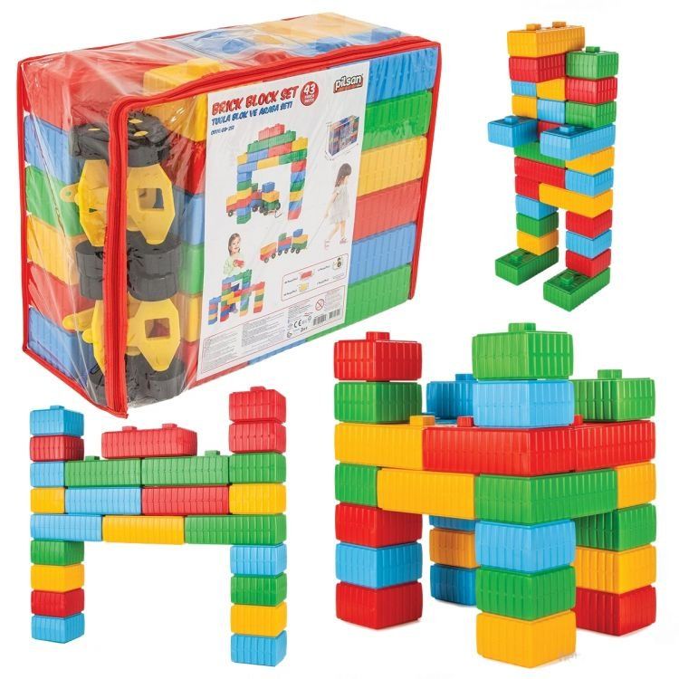 Tuğla Blok ve Araba Seti - 03251-G1137