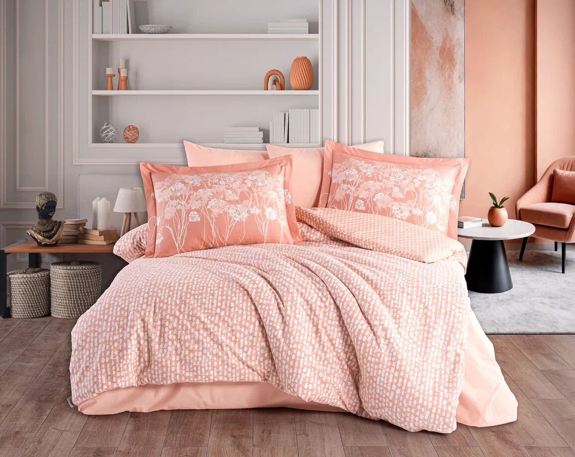 Hobby Çift Kişilik Poplin Nevresim Velura Terracota