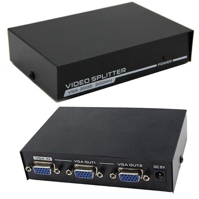 Powermaster VGA-2002 2 Port 200 Mhz 1920x1440 Vga Splıtter Dağıtıcı