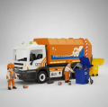 Power Planet City Sesli ve Işıklı Sök Tak Turuncu Çöp Kamyonu