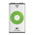 GP Batteries ReCyko 200 mAh 9V Boy Ni-Mh Şarjlı Pil Tekli Paket