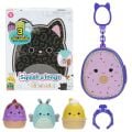 SQ AL0075 Squish-a-longs 3 Figür + Yüzük Çantalı Sürpriz Paket 24lü Display