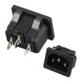 IC-212B C14 Power Soket Erkek Kulaksız As-04