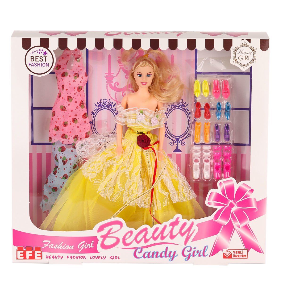 207 Ayakkabı Setli Candy Girl Bebek - Stokta Olan Model Gönderilir