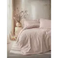 Cotton Box Plain Çift Kişilik Nevresim Takımı Pudra