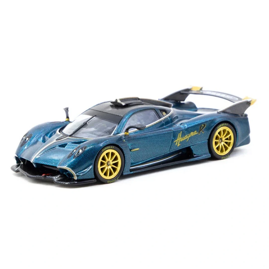Tarmac Works 1/64 Pagani Huayra R Turquoise Carbon Fiber – USA Special Edition