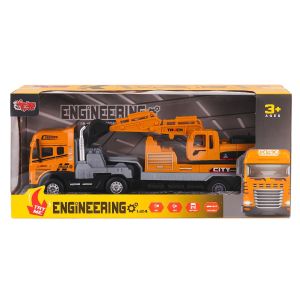 KLX800-241-42-43-44 Işıklı Müzikli İnşaat Tırı 1:24 -  1 Adet Stokta Olan Gönderilir